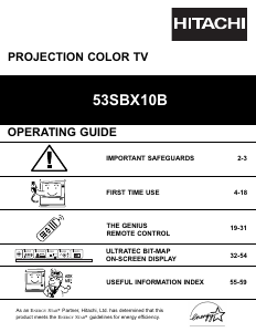 Manual Hitachi 53SBX10B Television