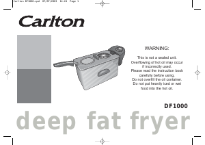 Manual Carlton DF1000 Deep Fryer