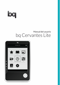 Manual de uso bq Cervantes Lite E-reader