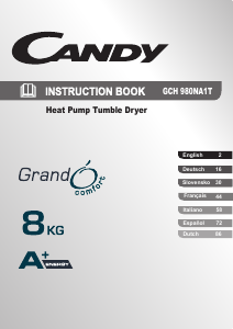 Manual de uso Candy GCH 980NA1T-S Secadora