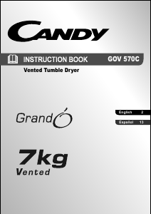 Manual de uso Candy GOV 570C-S Secadora