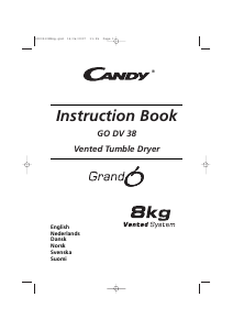 Manual Candy GO DV38-14S Dryer