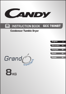 Mode d’emploi Candy GCC 780NBT-S Sèche-linge