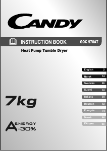 Brugsanvisning Candy GOC 970AT-S Tørretumbler
