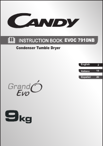 Manual de uso Candy EVOC 7910NB-S Secadora