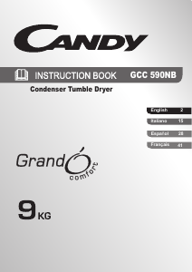 Mode d’emploi Candy GCC 590NB-S Sèche-linge