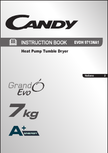 Manuale Candy EVOH 9713NA1-S Asciugatrice