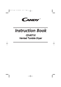 Manuale Candy CDV 671 XSY Asciugatrice