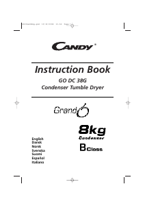 Manuale Candy GO DC 38G-37S Asciugatrice