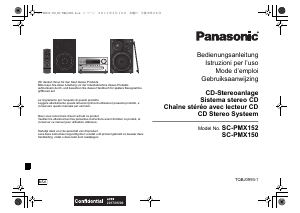 Manuale Panasonic SC-PMX152 Stereo set