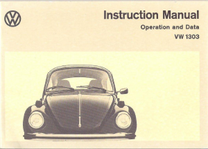 Manual Volkswagen Beetle VW 1303 (1973)