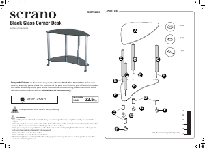 Návod Serano SCDPBLK09 TV stôl