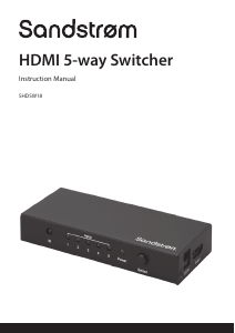 Manual Sandstrøm SHDSW18 HDMI Switch