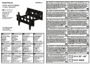 Handleiding Matsui MATB-CL1 Muurbeugel