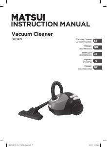 Manual Matsui M85VCB17E Vacuum Cleaner