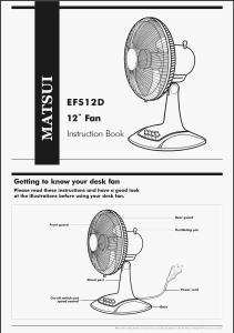 Manual Matsui EFS12D Fan