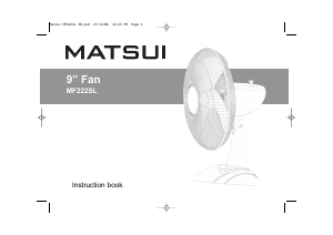 Manual Matsui MF222SL Fan