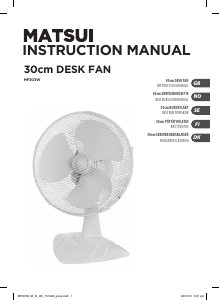 Handleiding Matsui MF303W Ventilator