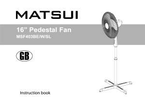 Manual Matsui MSF403BE Fan