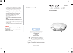 Handleiding Matsui M02SMW09 Contactgrill