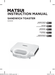 Brugsanvisning Matsui M02SMW18E Kontaktgrill