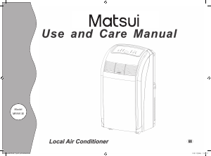 Bruksanvisning Matsui MPA913E Luftkonditionering