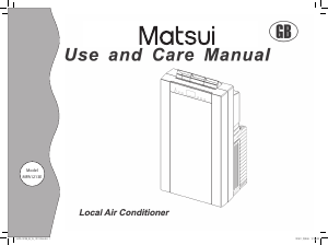 Instrukcja Matsui MPA1213E Klimatyzator