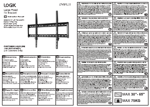 Manual Logik LTVBFL10 Suporte de parede