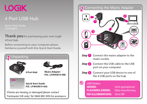 Handleiding Logik LP4HUB10 USB hub