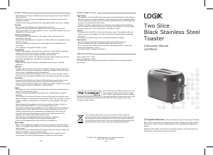 Manual Logik L02TBS10 Toaster