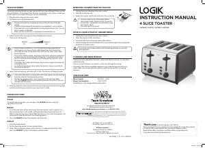 Manual Logik L04TBK19 Toaster