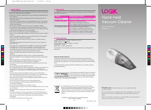 Manual Logik L48VHH12 Handheld Vacuum