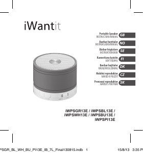 Manual iWantit IWPSPI13E Speaker