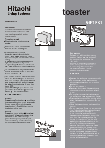 Handleiding Hitachi PK1 Broodrooster