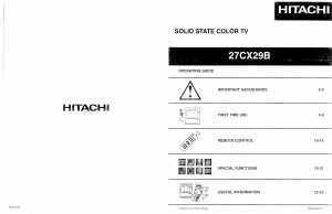 Manual Hitachi 27CX29B Television