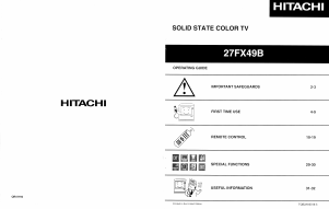 Manual Hitachi 27FX49B Television