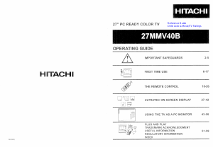 Handleiding Hitachi 27MMV40B Televisie
