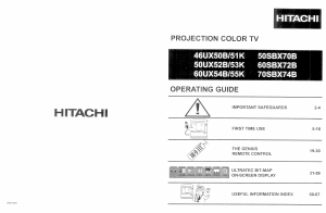 Handleiding Hitachi 46UX51K Televisie