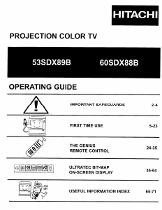 Manual Hitachi 53SDX89B Television