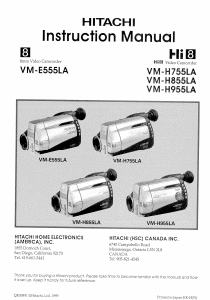 Handleiding Hitachi VM-E555LA Camcorder