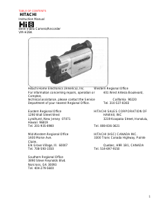 Handleiding Hitachi VM-H39A Camcorder