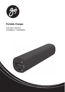 Manual Goji G26PBGR15 Portable Charger