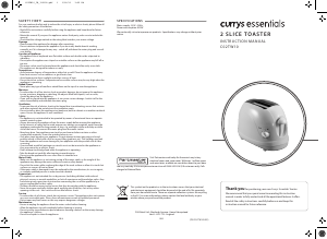 Handleiding Currys Essentials C02TW10 Broodrooster