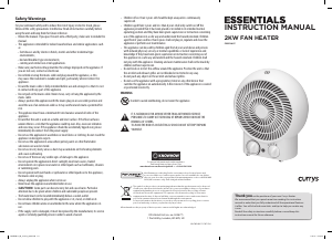 Manual Currys Essentials C20FHW17 Heater