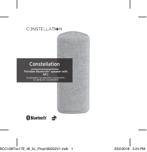 Bruksanvisning Constellation SCC10BTBK17E Högtalare