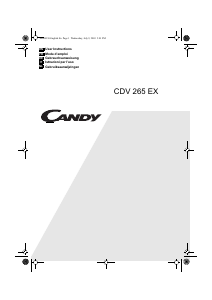 Manuale Candy CDV 265 EX Asciugatrice