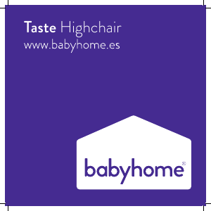 Manual de uso Babyhome Taste Silla alta de bebé