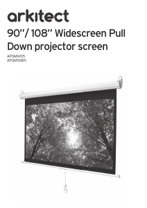 Manual Arkitect APSM10815 Projector Screen