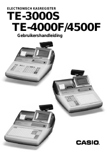 Handleiding Casio TE-4500 Kassasysteem