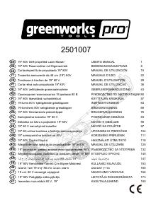 Kullanım kılavuzu Greenworks GD80LM46SP Çim biçme makinesi